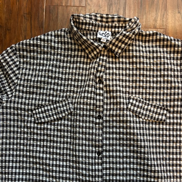 Lola May Women’s Size 20 Black and White Button-down Shirt Dress - Picture 9 of 10